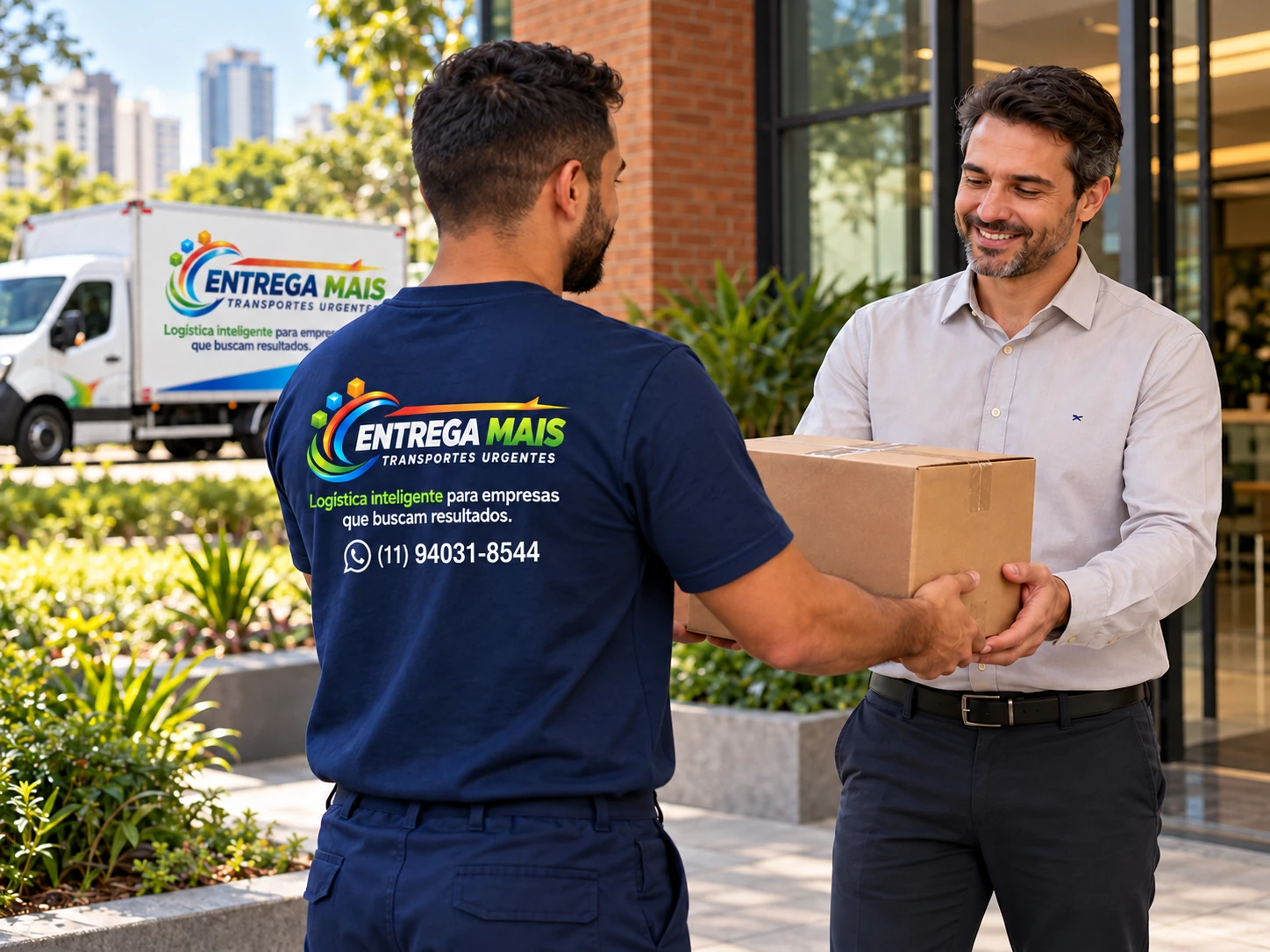 Imagem ilustrativa de uma entrega de encomenda ao cliente